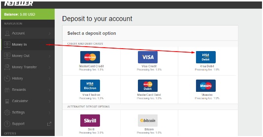 nap tien vao vi neteller 2 - Hướng dẫn nạp tiền vào Neteller bằng thẻ Visa mới nhất 2019