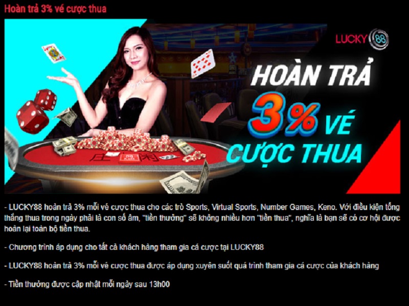 cac chuong trinh khuyen mai cua lucky88 - Khuyến mãi Lucky88 có gì hot?