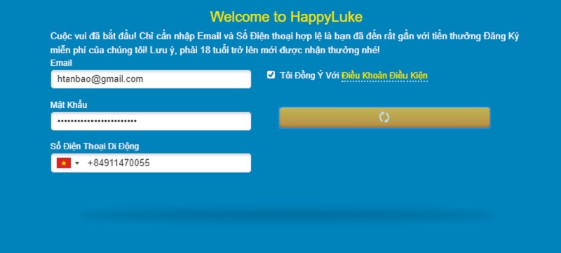 dang ky tai khoan nha cai happy luke 1 - Hướng dẫn cụ thể đăng ký tài khoản Happy Luke cho người chơi mới