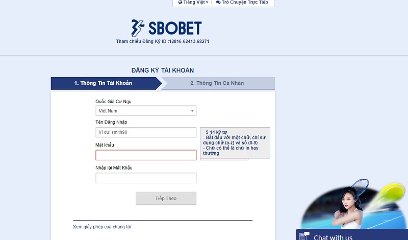 dang ky tai khoan nha cai sbobet - Hướng dẫn đăng ký tài khoản Sbobet với 4 bước đơn giản