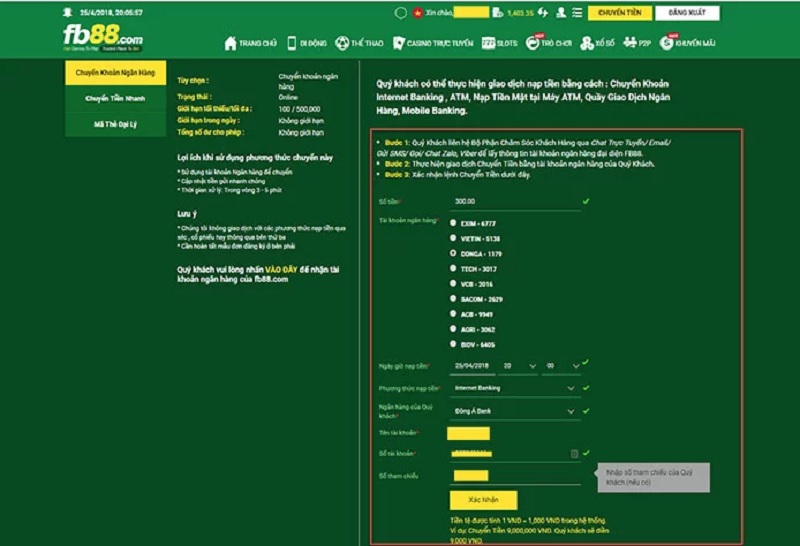 gui tien fb88 - Hướng dẫn gửi và rút tiền vào nhà cái FB88 nhanh nhất dành cho người chơi