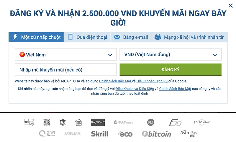 dang ky 1xbet - 1xBet nhà cái uy tín hàng đầu nên chơi nửa đầu năm 2020