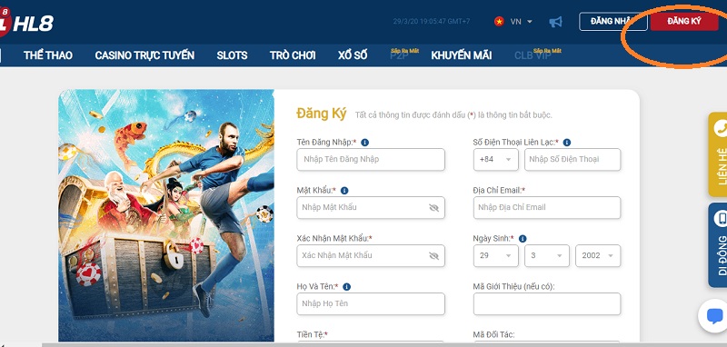 dang ky tai khoan hl8 - Hướng dẫn chi tiết các bước đăng ký HL8 trong vòng 5 phút