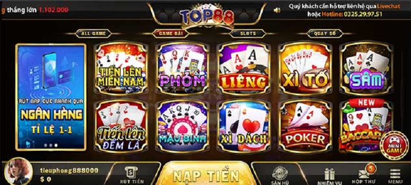 game bai top88.club  - Top88.Club – cổng game bài đại gia được nhiều người yêu thích