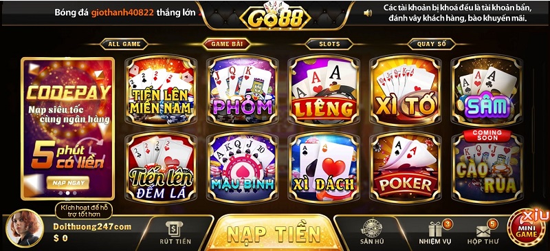 game bai online tai go88 - Go88 -  cổng game bài đổi thưởng có sức hút mãnh liệt hiện nay