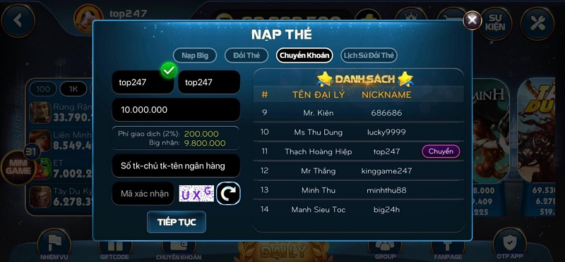 nap tien big club - Big Club – cổng game quốc tế 5* đang hot tại thị trường Việt Nam