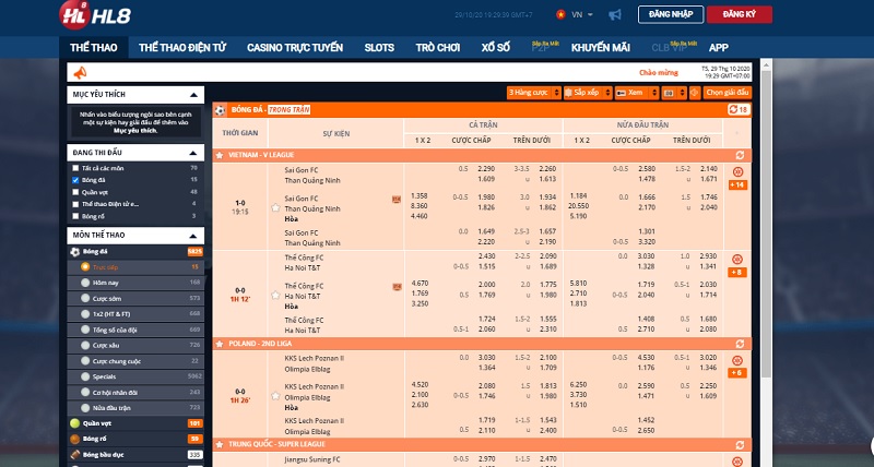 ca cuoc the thao hl8 - Hướng dẫn cá cược thể thao tại HL8 hiệu quả, chính xác với tỷ lệ chiến thắng cao