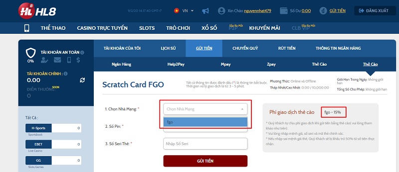 cach gui tien tai hl8 fgo - Bật mí 6 cách gửi tiền tại HL8 dành cho người chơi mới